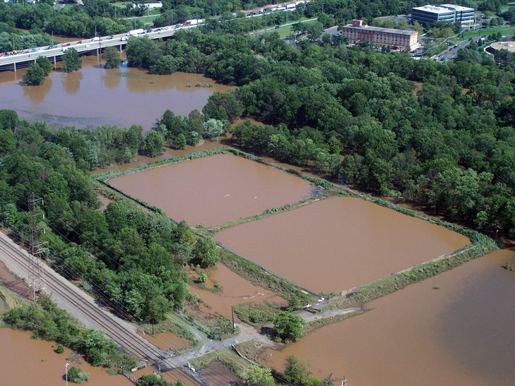 flooded toxic lagoons